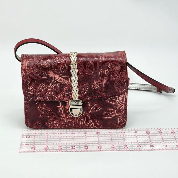 Patricia Nash Bianco Red Floral Convertible Wristlet Crossbody Bag - Picture 10 of 12